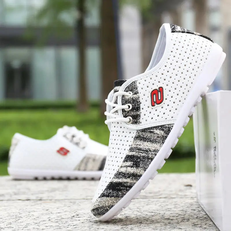 Cloth Shoes Men’S Summer Breathable Deodorant Peas Shoes Canvas Shoes Men’S Lazy Shoes - C39 white black / 39