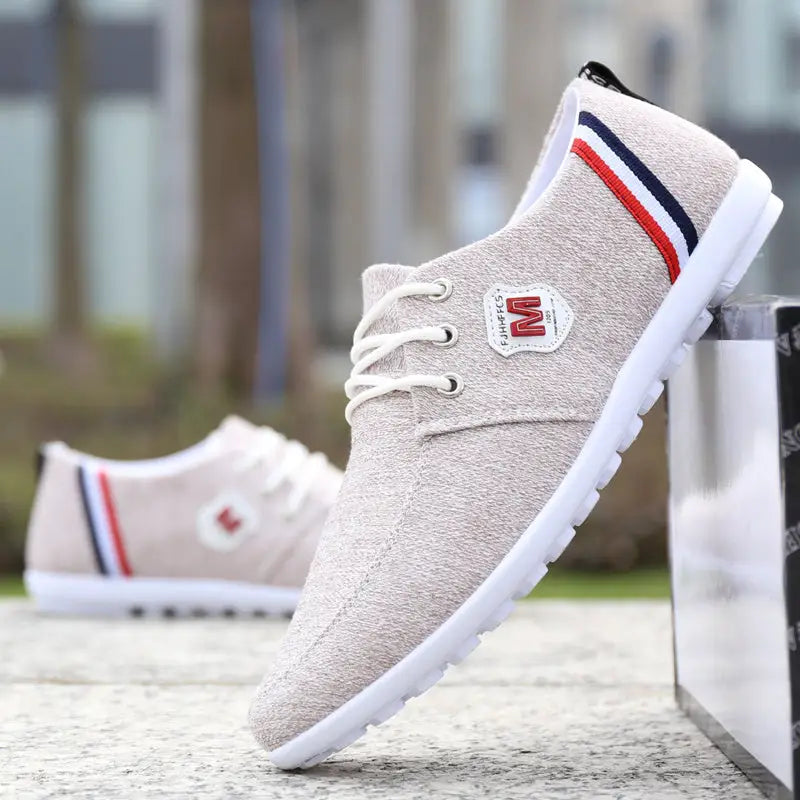 Cloth Shoes Men’S Summer Breathable Deodorant Peas Shoes Canvas Shoes Men’S Lazy Shoes - C50 gray / 39