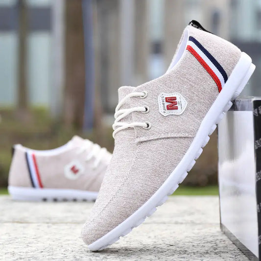 Cloth Shoes Men’S Summer Breathable Deodorant Peas Shoes Canvas Shoes Men’S Lazy Shoes - C50 gray / 39