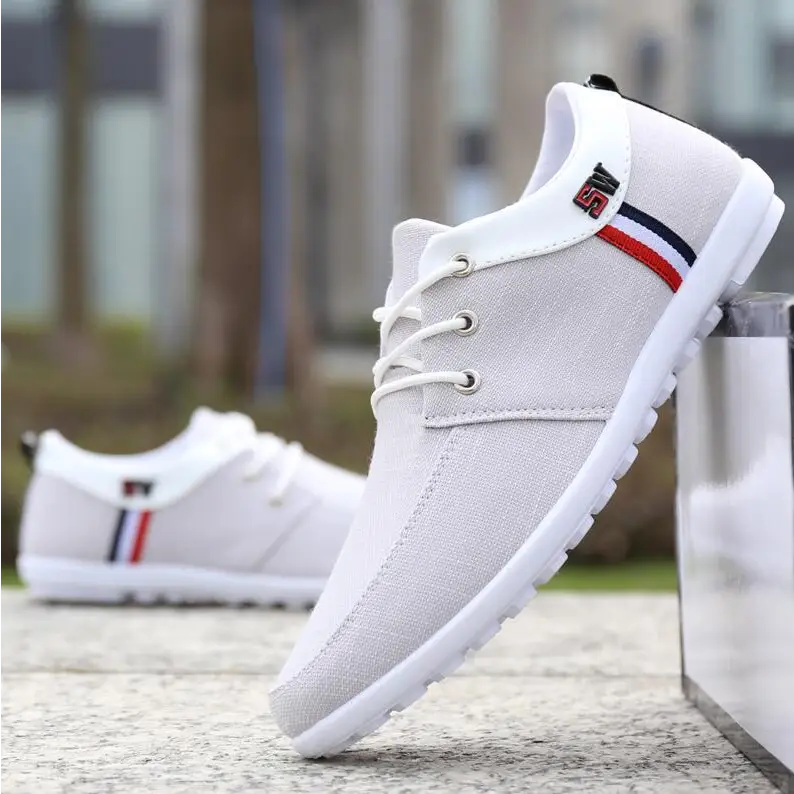 Cloth Shoes Men’S Summer Breathable Deodorant Peas Shoes Canvas Shoes Men’S Lazy Shoes - C51 beige / 39