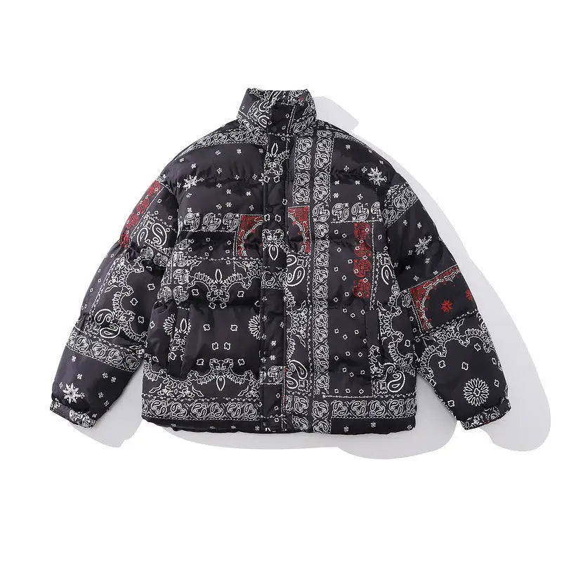 Color-blocking Thick Bread Clothes Loose Cotton-padded Jackets For Men And Women - Beyond Trends Hub 