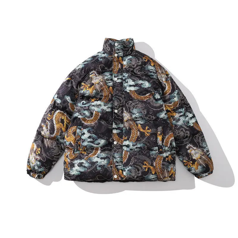 Color-blocking Thick Bread Clothes Loose Cotton-padded Jackets For Men And Women - Beyond Trends Hub 