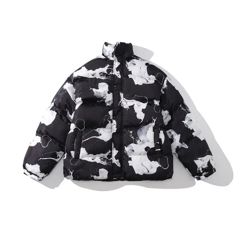 Color-blocking Thick Bread Clothes Loose Cotton-padded Jackets For Men And Women - Beyond Trends Hub 