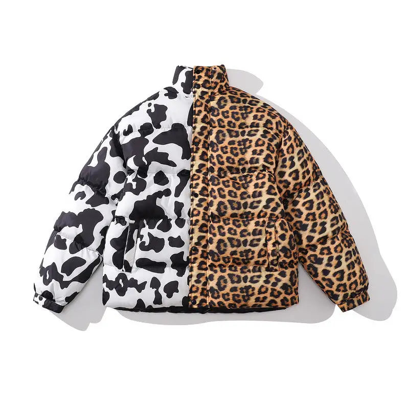 Color-blocking Thick Bread Clothes Loose Cotton-padded Jackets For Men And Women - Beyond Trends Hub 