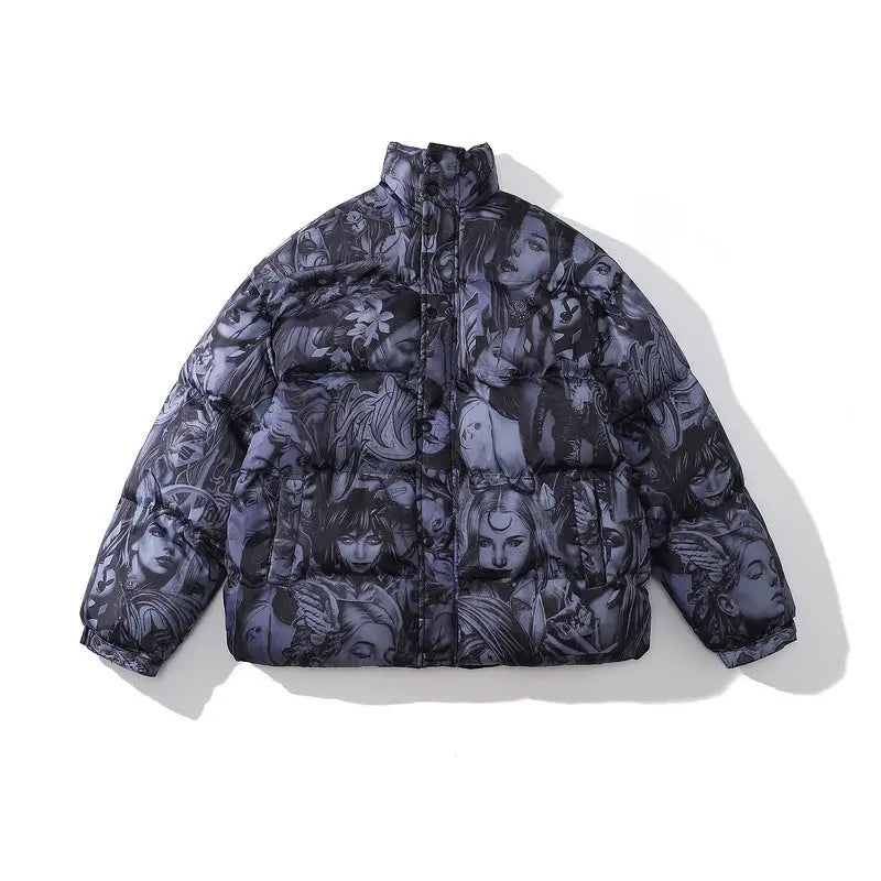 Color-blocking Thick Bread Clothes Loose Cotton-padded Jackets For Men And Women - Beyond Trends Hub 