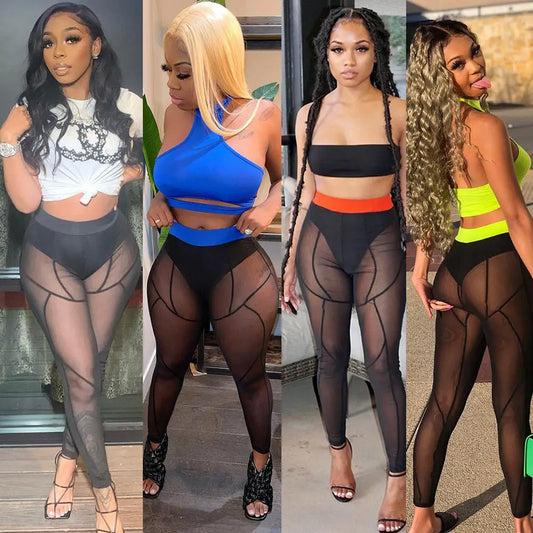 Color Matching Mesh Leggings Women Beyond Trends Hub
