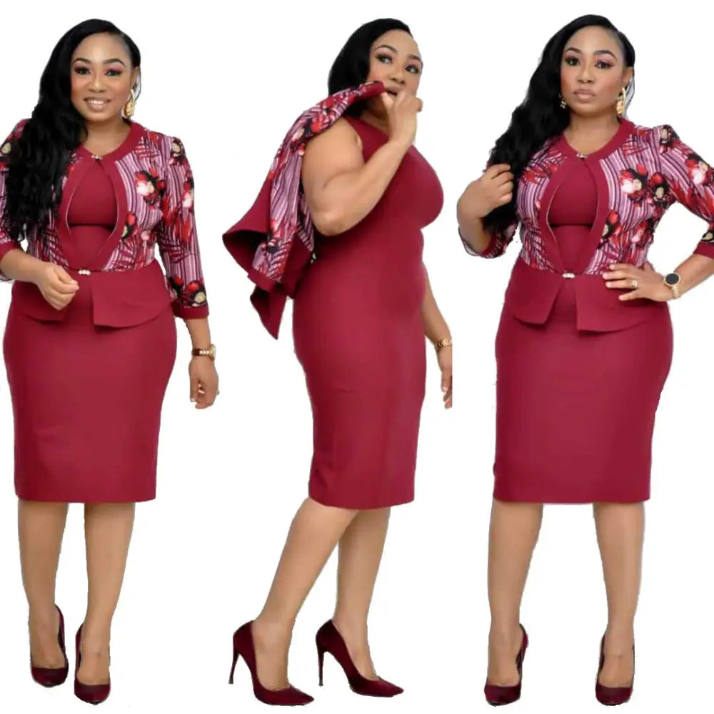 Commuter Plus Size Women’s Explosive Dress Two-Piece Suit