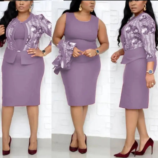 Commuter Plus Size Women’s Explosive Dress Two-Piece Suit
