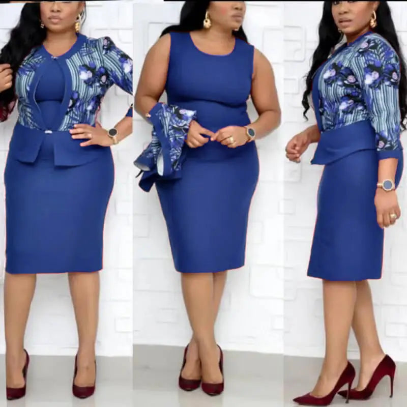 Commuter Plus Size Women’s Explosive Dress Two-Piece Suit