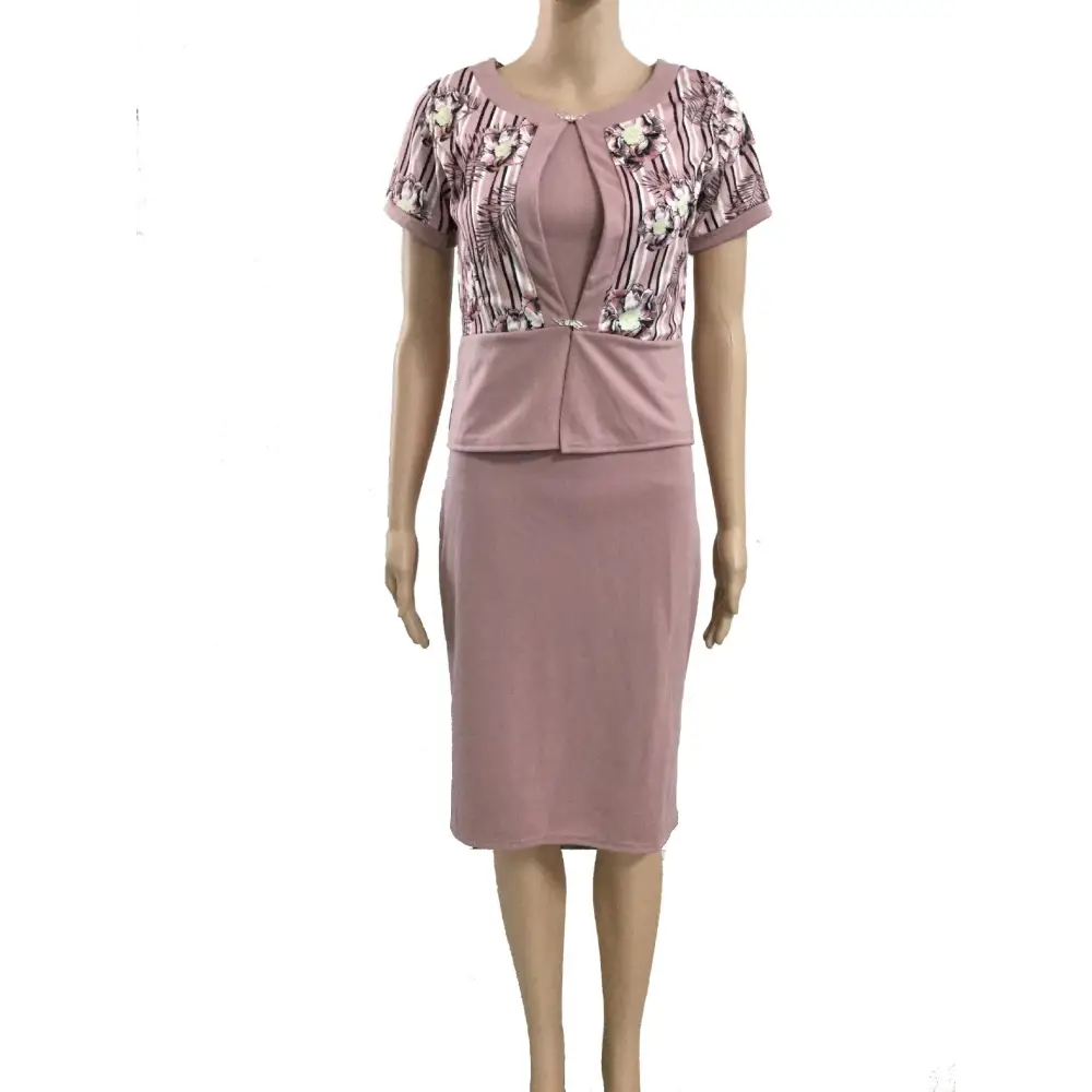Commuter Plus Size Women’s Explosive Dress Two-Piece Suit - Pink / XL