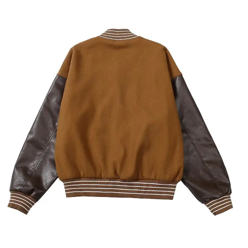 Contrast Color Stitching Patch Printed Baseball Uniform For Men And Women Loose Couple Cotton Clothing Beyond Trends Hub