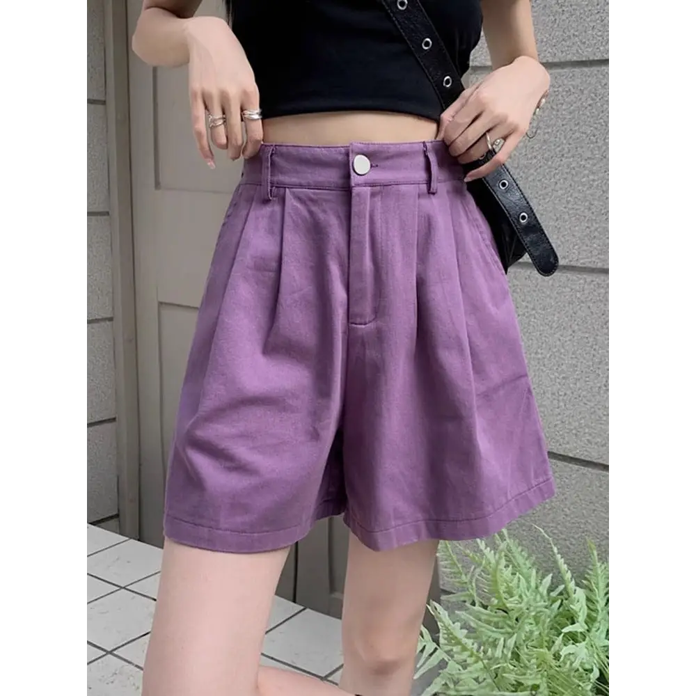 Corduroy Casual Shorts Women's High Waist Loose Beyond Trends Hub