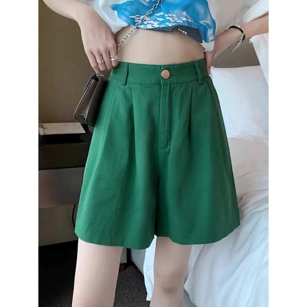 Corduroy Casual Shorts Women's High Waist Loose Beyond Trends Hub