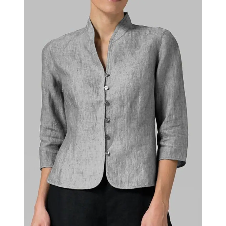 Cotton And Linen Short Women's Jackets Beyond Trends Hub