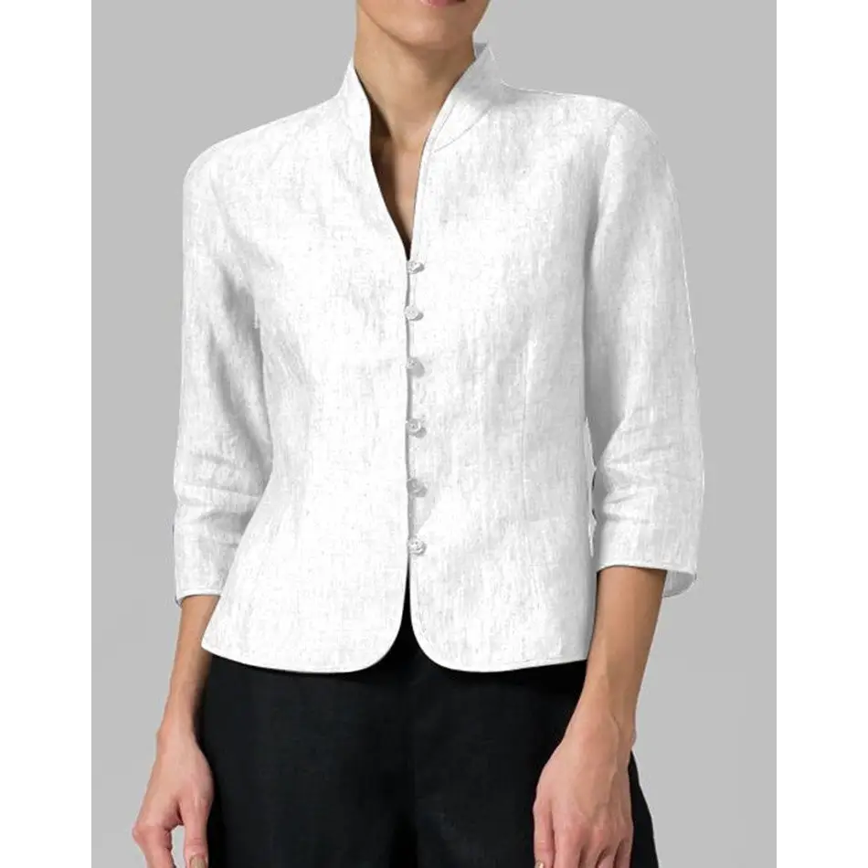 Cotton And Linen Short Women's Jackets Beyond Trends Hub
