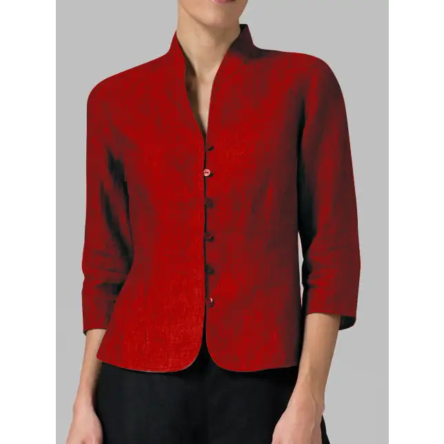 Cotton And Linen Short Women's Jackets Beyond Trends Hub