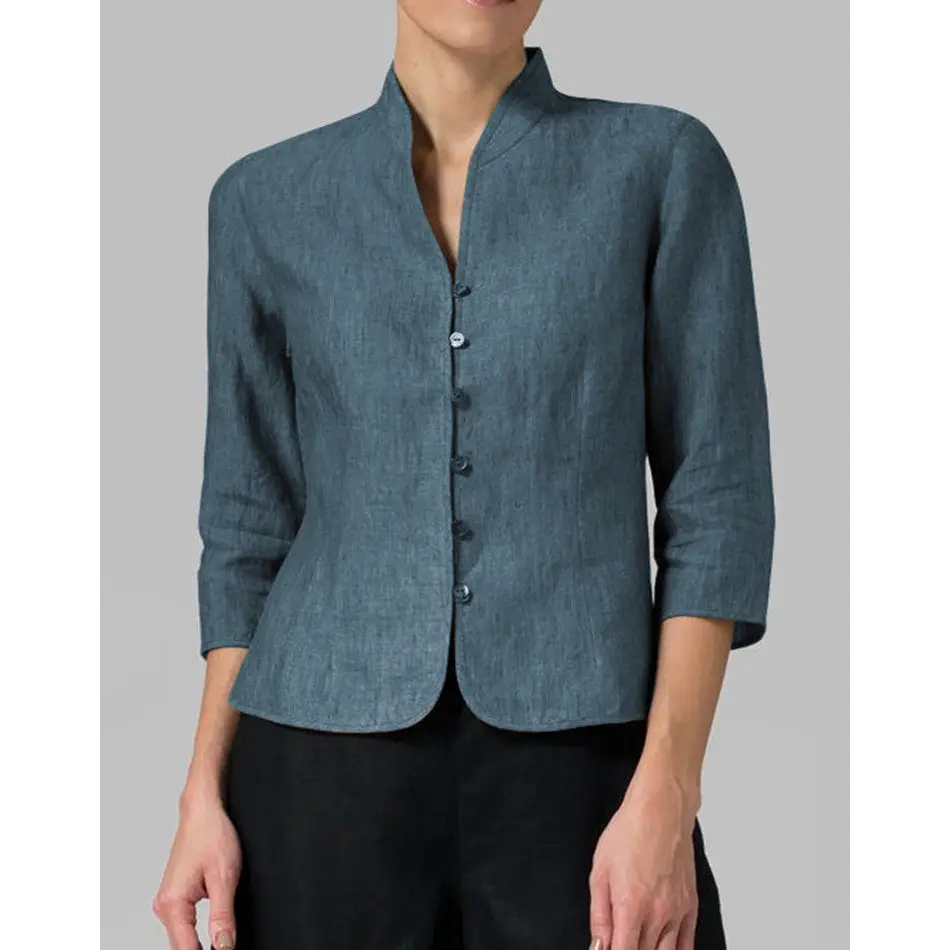 Cotton And Linen Short Women's Jackets Beyond Trends Hub