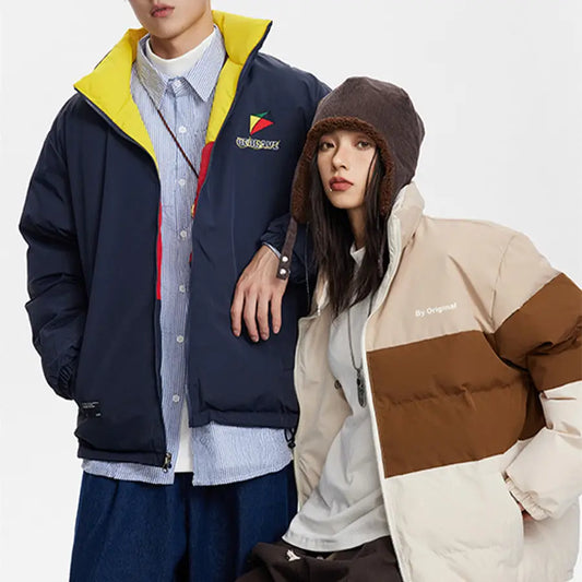 Cotton Clothing Men And Women Contrast Color Embroidered Stand Collar Beyond Trends Hub