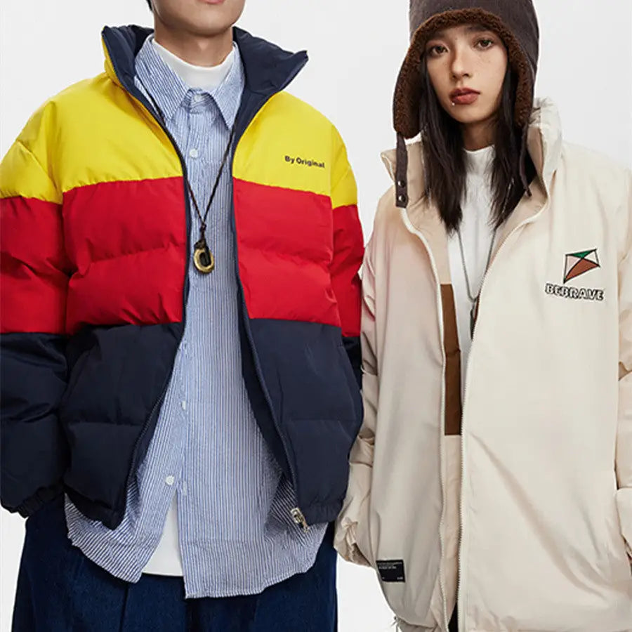 Cotton Clothing Men And Women Contrast Color Embroidered Stand Collar Beyond Trends Hub