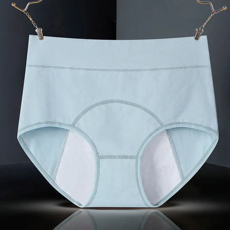 Cotton Menstrual Period Side Leakage Prevention Menstrual Panties - Lake Blue / L