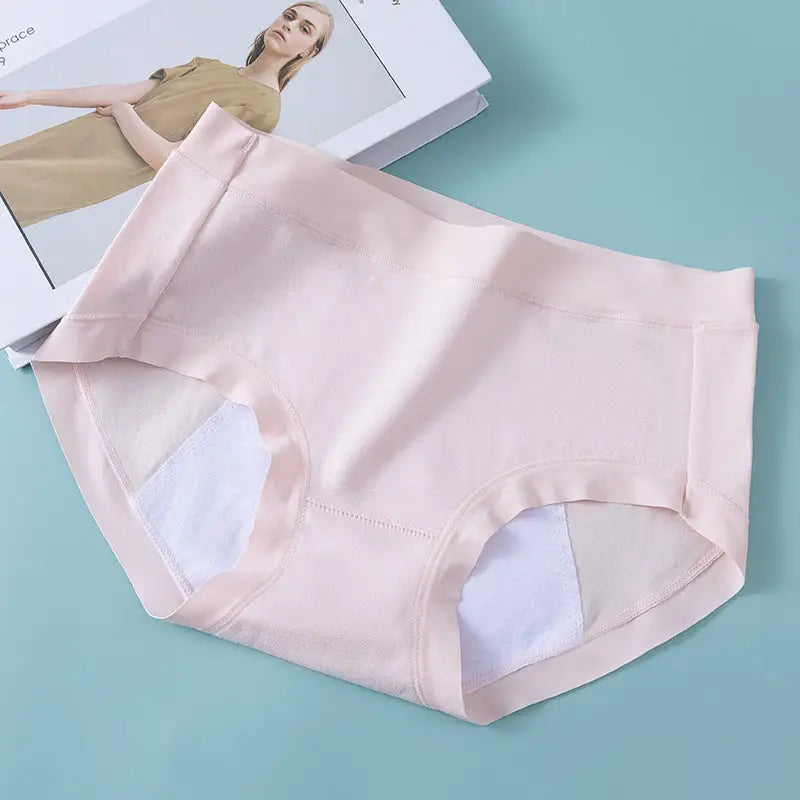 Cotton Menstrual Period Side Leakage Prevention Menstrual Panties - Light Elegant Pink / L