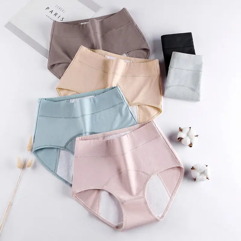 Cotton Menstrual Period Side Leakage Prevention Menstrual Panties - Random Color / L