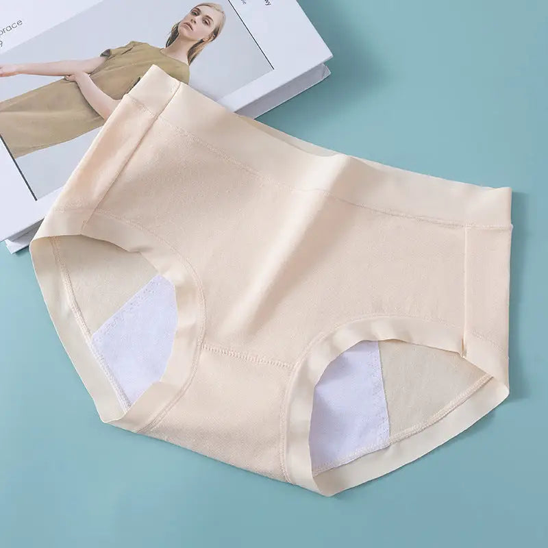 Cotton Menstrual Period Side Leakage Prevention Menstrual Panties - Simple And Elegant Skin / L