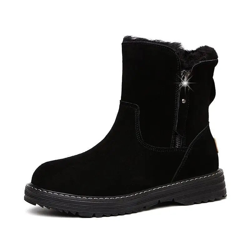 Cotton-padded shoes for ladies with velvet