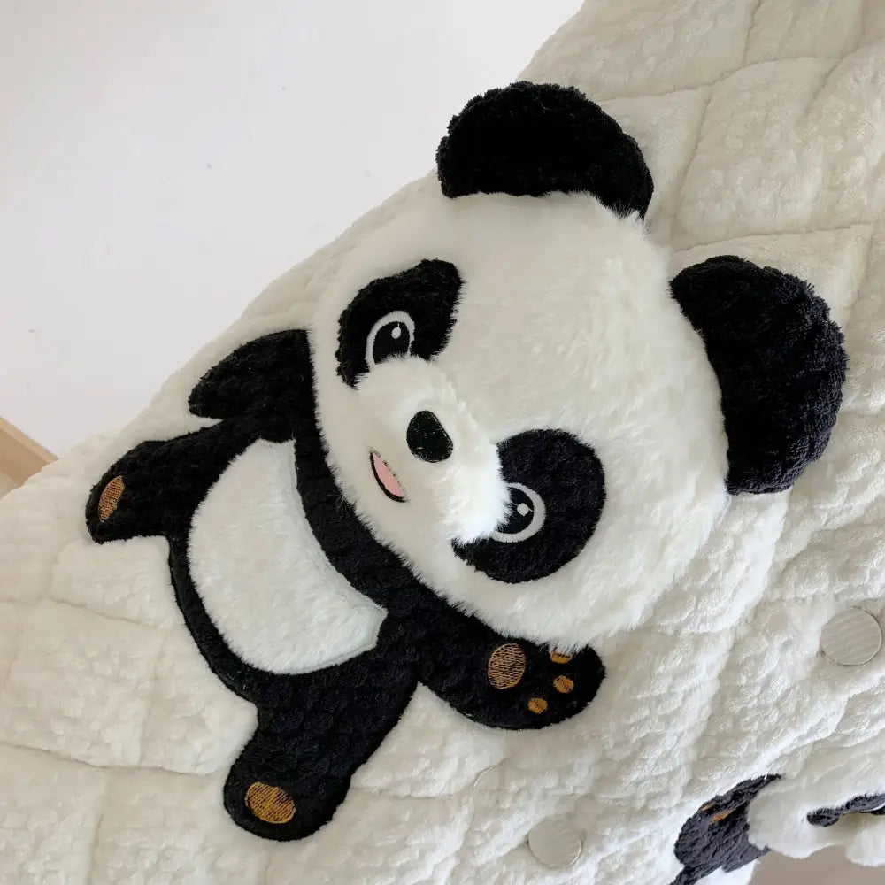 Couple Pajamas Men’s And Women’s Autumn And Winter Three-layer Thickened Cartoon Flannel Warm Loungewear Suit