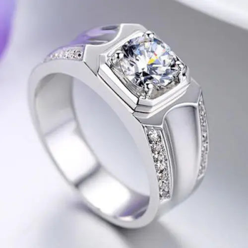 Couple Ring Diamond Ring Sterling Silver Gold Plated Beyond Trends Hub