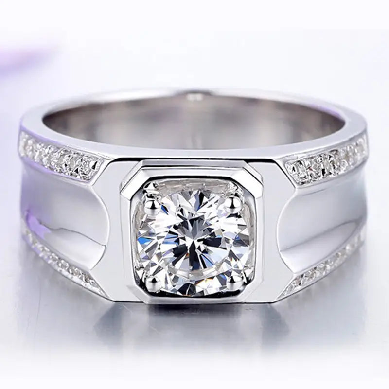 Couple Ring Diamond Ring Sterling Silver Gold Plated Beyond Trends Hub