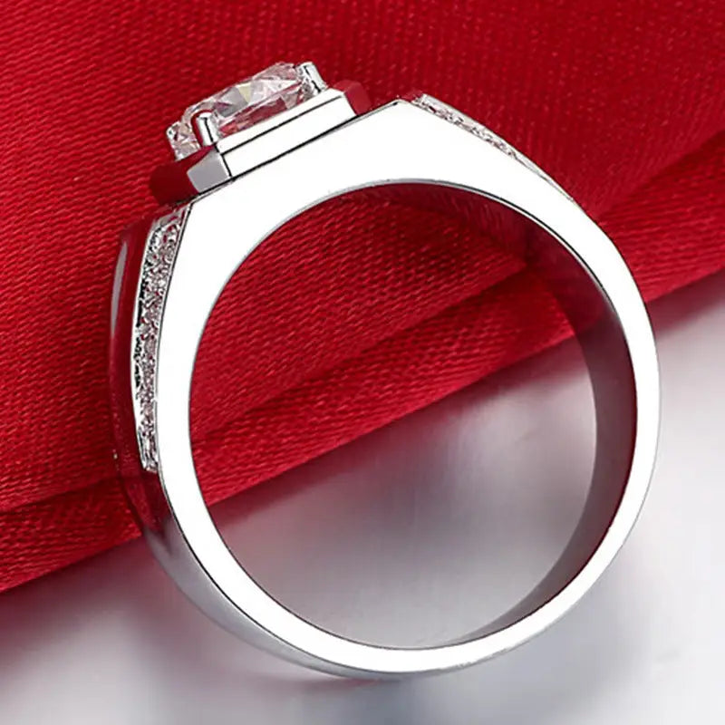 Couple Ring Diamond Ring Sterling Silver Gold Plated Beyond Trends Hub
