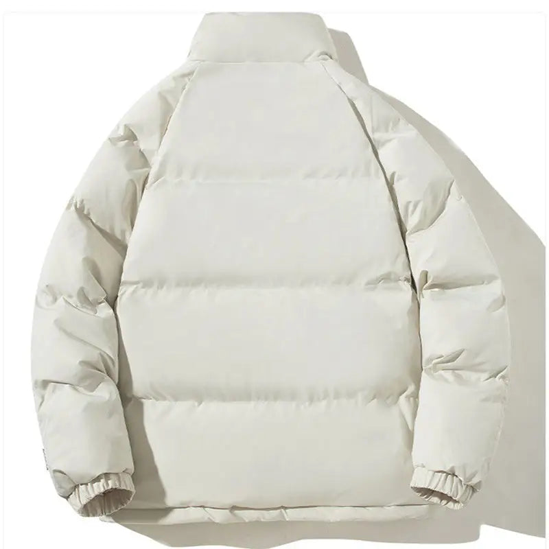 Couples Stand-up Collar Coat With Pockets Fashion Winter Warm Plush Thickened Jacket For Women Men Loose Outwear Top