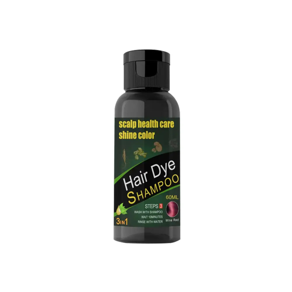 Cover White Hair Hair Dye A Black Plant Bubble Granny Gray - Red wine