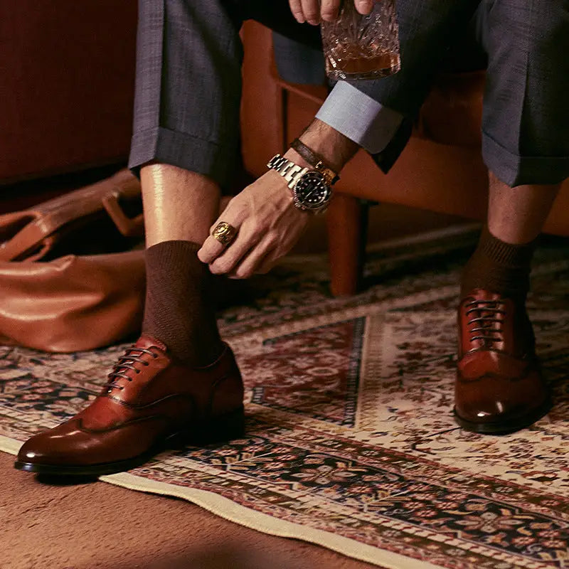 Cowhide Men's Shoes Formal Wear Business Men Beyond Trends Hub