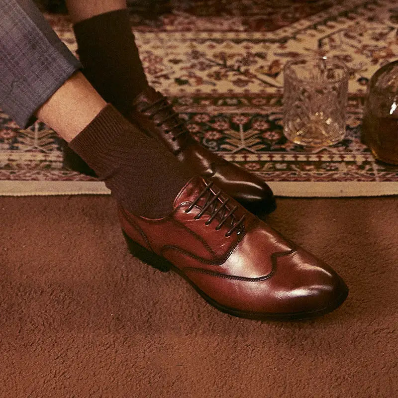 Cowhide Men's Shoes Formal Wear Business Men Beyond Trends Hub
