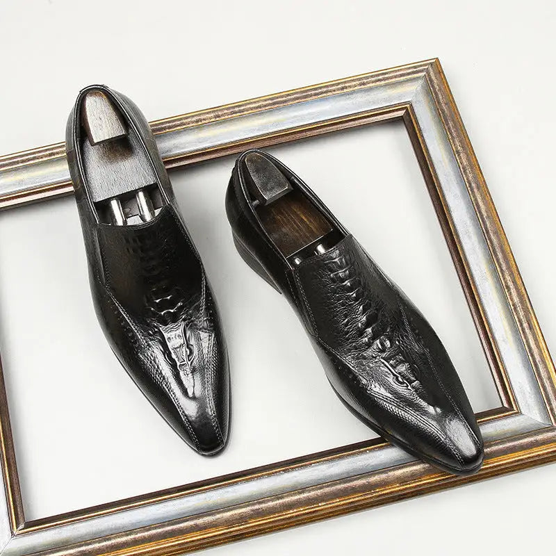 Cowhide Trend Business British Formal Wear Fashion Men’s Leather Shoes