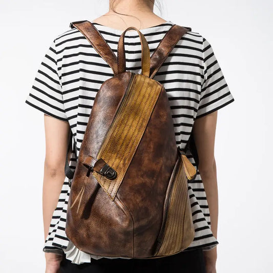 Cowhide women’s backpack