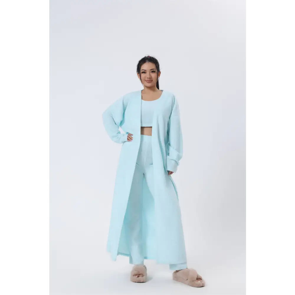 Cozy Pajama Set, 3 Piece Lounge Set, Cute Loungewear, Warm Suit Sets, Matching Set, Lounge Set, 3 Piece Pant Sets, Women Winter Dress Beyond Trends Hub