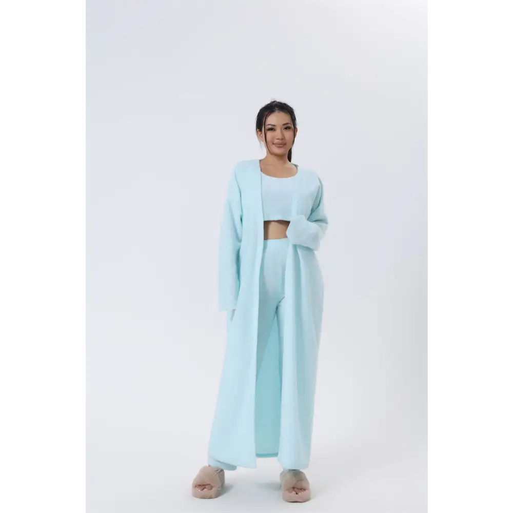 Cozy Pajama Set, 3 Piece Lounge Set, Cute Loungewear, Warm Suit Sets, Matching Set, Lounge Set, 3 Piece Pant Sets, Women Winter Dress Beyond Trends Hub