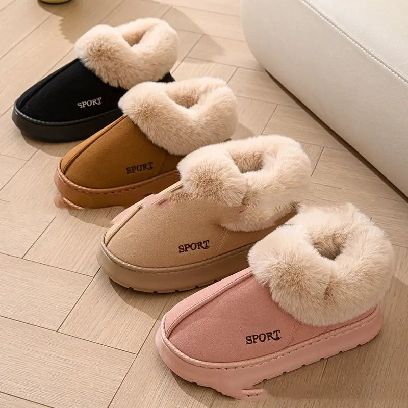 Cozy Plush Soft Slippers Shoes For Women Non-Slip Platform Shoes With Faux Fur Lining Mute Sole And Comfortable Fit For Indoor Wear Beyond Trends Hub