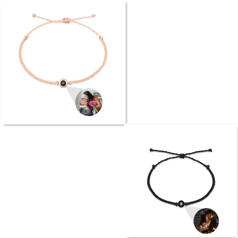 Creative Customized Color Photo Projection Bracelet Hand Woven Lovers Personality Jewelry For Men And Women Valentine's Day Gift Beyond Trends Hub