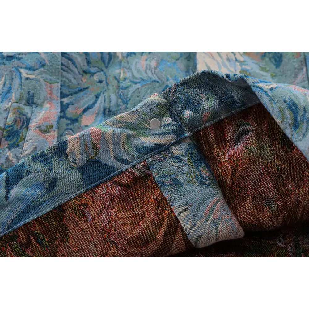 Creative Floral Denim Men Autumn Loose Men's And Women's Jackets Beyond Trends Hub