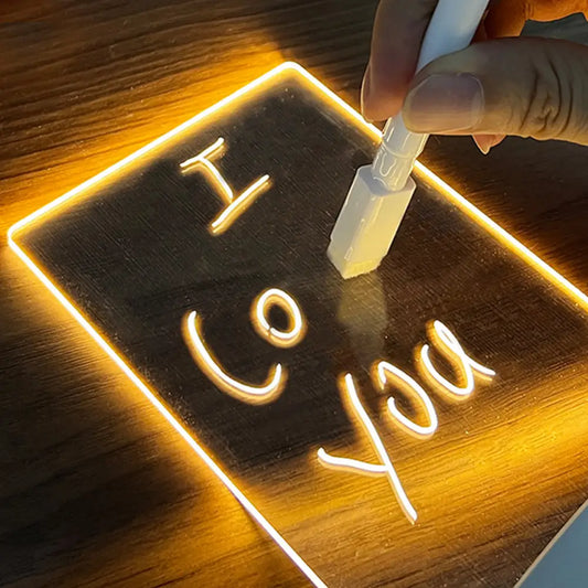 Creative Note Board Creative Led Night Light USB Message Board Holiday Light With Pen Gift For Children Girlfriend Decoration Night Lamp Beyond Trends Hub