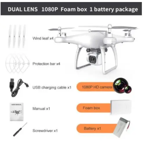 Cross-Border Drone Remote Control Aircraft HD 4k Dual Lens Camera Long Endurance Helicopter Model Fixed Altitude Aircraft - Beyond Trends Hub 