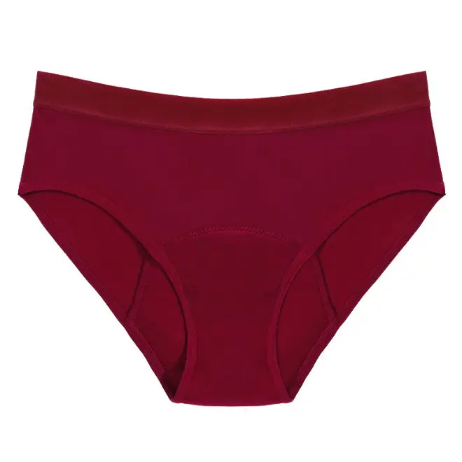 Crotch Menstrual Period Menstrual Period Pants Ladies 4 Layers - Wine Red / 2XL