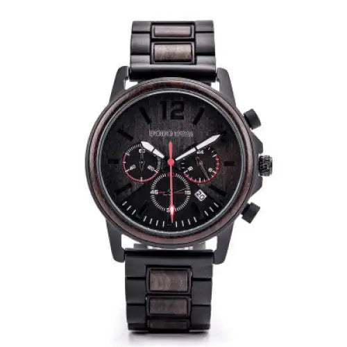 Csutomize Engrave logo Wood Watches for Mens DODO DEER Timer Luxury Chronograph Wristwatch Male Wriswatch Auto Date - Beyond Trends Hub 