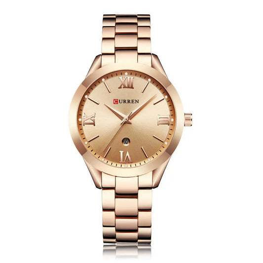 CURREN 9007 Rose Gold Watch Women Quartz Watches Ladies Top Brand Luxury Female Wrist Watch Girl Clock Relogio Feminino - Beyond Trends Hub 
