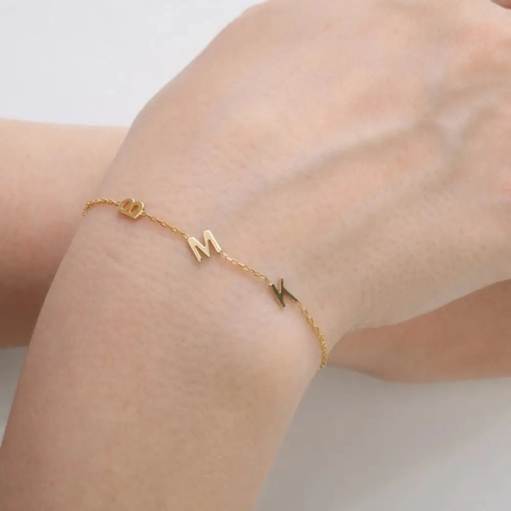 Custom Letters Name Bracelets For Women Men Kid Stainless Steel Gold Color Initials Heart Bracelet Jewelry Birthday Gift Beyond Trends Hub