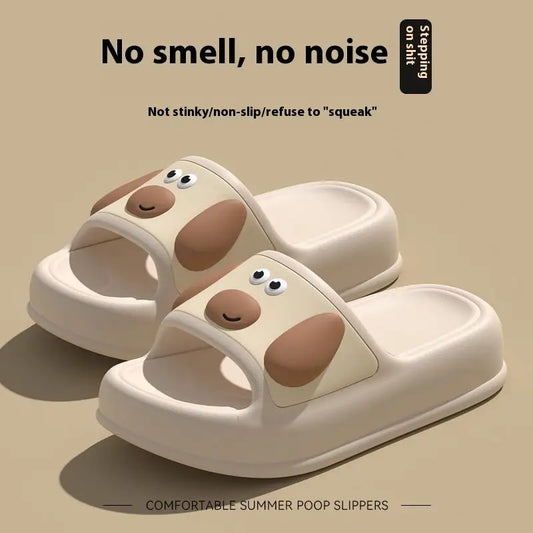 Cute Cartoon Dog Slippers Non-slip Floor Bathroom Slipper Summer Women’s House Shoes